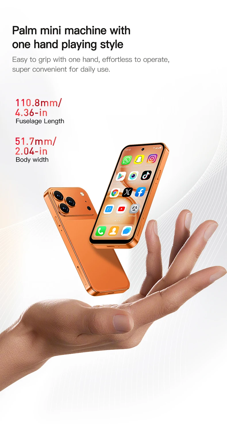 2026 NEW SERVO Mini Android Smartphone 4G LTE Play Store 2 SIM Standby 3GB RAM 64GB ROM WiFi&GPS 4.5" Small Pocket Mobile Phones