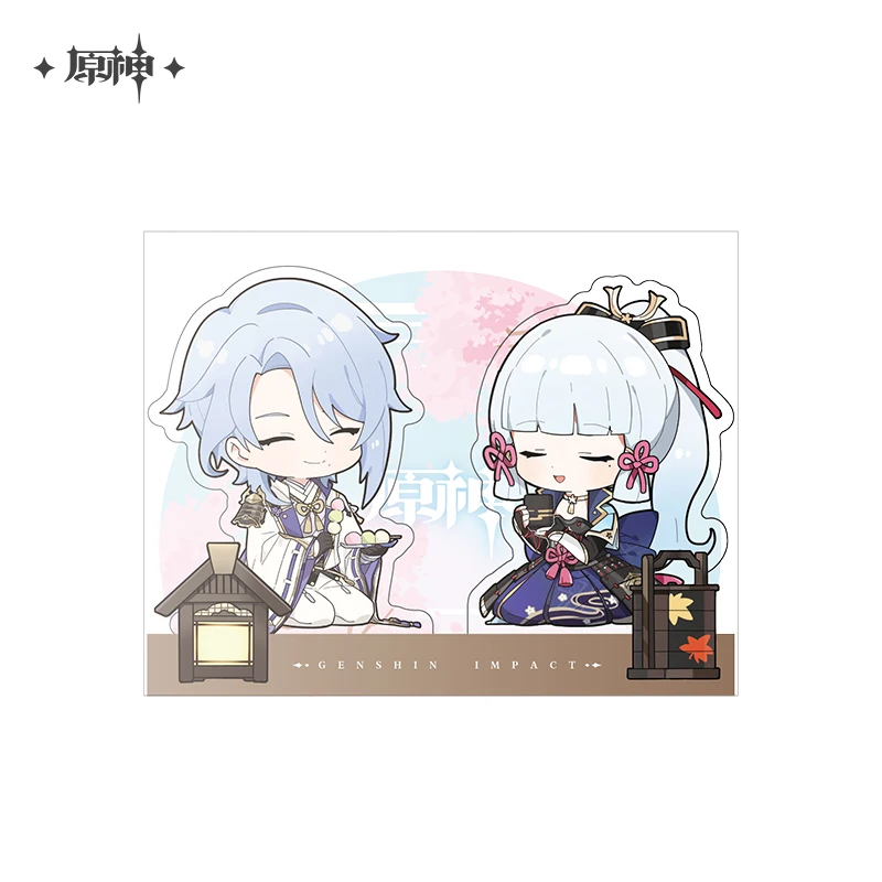 

2025 Anime Genshin Impact 2023 Offline Exhibition Festival Series Acrylic Seal Decoration Kamisato Ayato Kamizato Ayaka Official