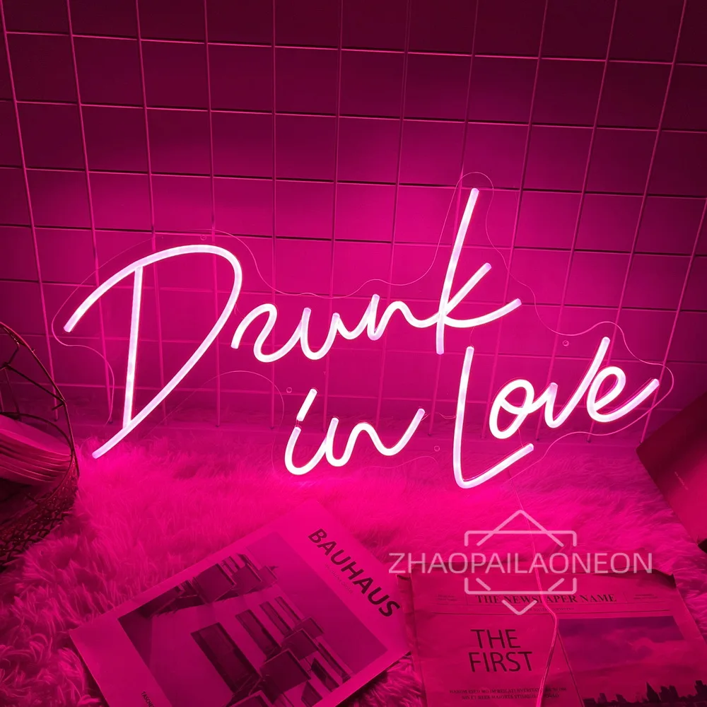 Hochzeit Leucht reklame betrunken in Liebe Neon LED Zeichen Hochzeit Dekoration Wandbehang Neonlichter Verlobung vorschlag Party Dekor Zeichen