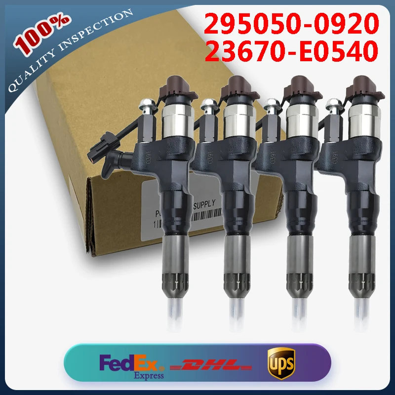 

4PCS Common Rail Fuel Injector 295050-0920 23670-E0540 For Hino Engine J05E J08E Kobelco Excavator SK300-8 SK20 SK230S