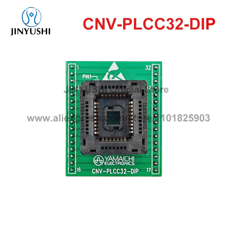 CNV-PLCC32-DIP In Stock Gold Plating IC Testing Seat Test Socket Test Bench  Burn-in Socket