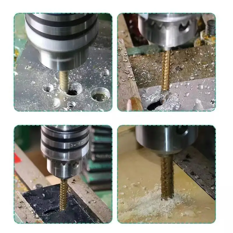 6Pcs HSS Set di punte per trapano a gradino in acciaio al titanio 4-12/20/32mm taglierina per fori in metallo cono di legno nucleo di perforazione foro per sega strumento Twist Saw Drill