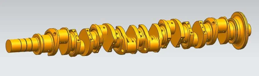 High Precision Crankshaft for SDA Series Railway Locomotive Diesel Engine