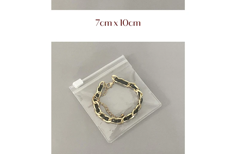 10/20PCS Transparent Plastic Pouches PVC Zipper Bag For Jewelry Bracelet Necklace Earrings Gift Storage Small Business Packages