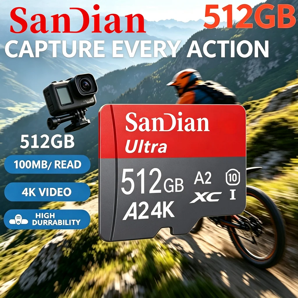 Advanced SD Cards 32GB 512GB 256GB Micro TF SD Card Memory Card TF Cards Full HD for Surveillance/CCTV/PC/Desktop/VR Headset
