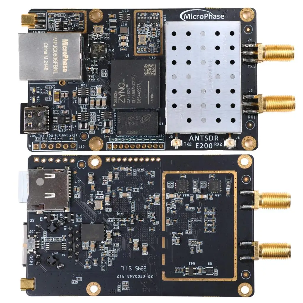 AntSDR E200 – Gigabit Ethernet connected SDR with Xilinx Zynq SoC FPGA supports 70 MHz – 6 GHz range (Crowdfunding)