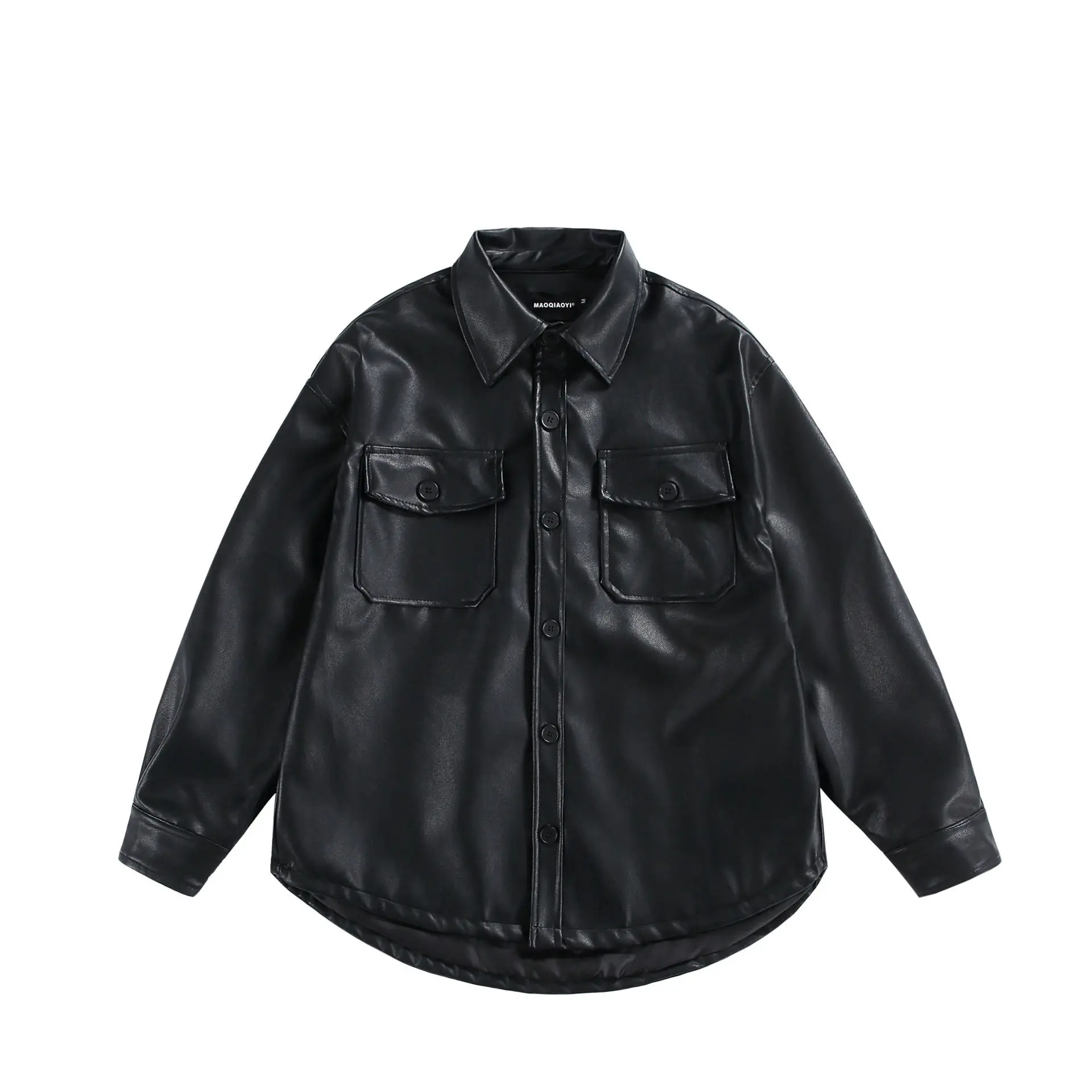 

American Sle Retro Leather irt Jaet Double ket 3D Effect ex Casual Wear High Quali Faionable Men's irt