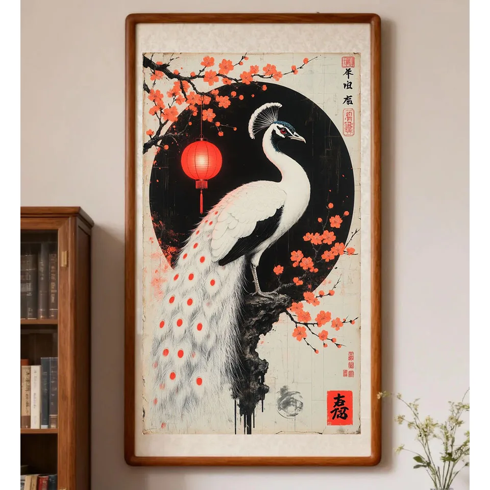 Animals imitation diamonds handmade diamond painting white peacock birds cross stitch full diamond mosaic home decoration 5D DIY