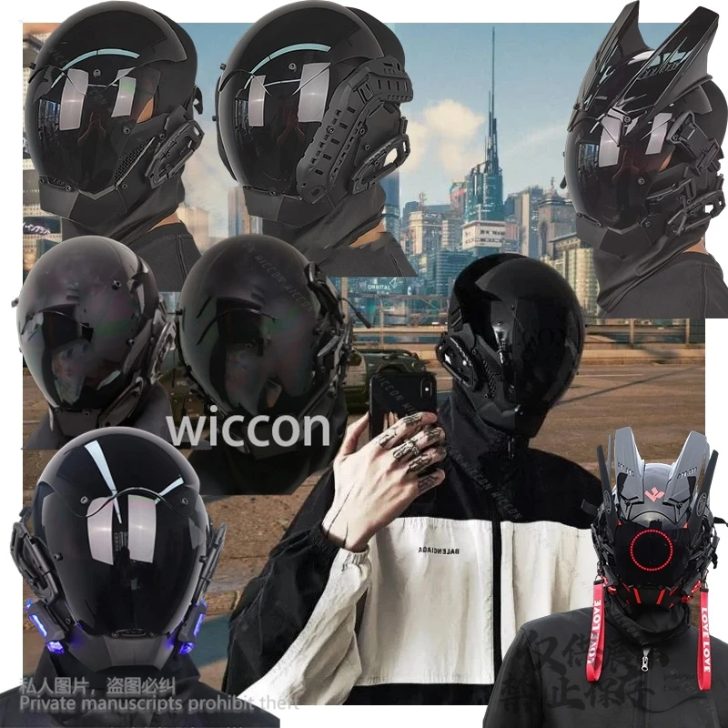 أقنعة أنيمي الشرير تأثيري مخصصة الأزياء الميكانيكية الخيال العلمي والعتاد لعب الأدوار هالوين عيد الميلاد حزب مهرجان الموسيقى الملحقات