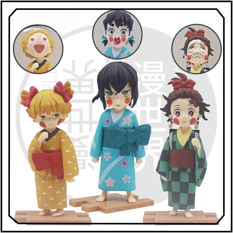 

Фигурка Demon Slayer: Kimetsu No Yaiba Kamado Tanjirou Agatsuma Zenitsu, персонаж аниме, сменное украшение на голову