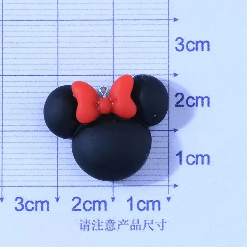 10 Stück Kawaii Cartoon-Maus-Schleifen-Anhänger aus Harz, DIY-Zubehör für Halsketten, Ohrringe, Armbänder und Schmuckherstellung – Detail 3