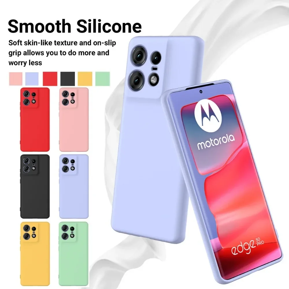 for Motorola Moto Edge 50 Neo Ultra Pro Funsion Case Liquid Silicone Lanyard Cover Matte Soft Shell Anti-fall Non-Slip Fundas