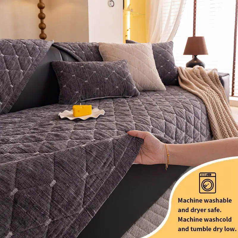 1PC-Universal-Sofakissen für vier Jahreszeiten mit leichtem Luxus- und High-End-Gefühl, rutschfestes Herbst- und Winter-Sofakissen