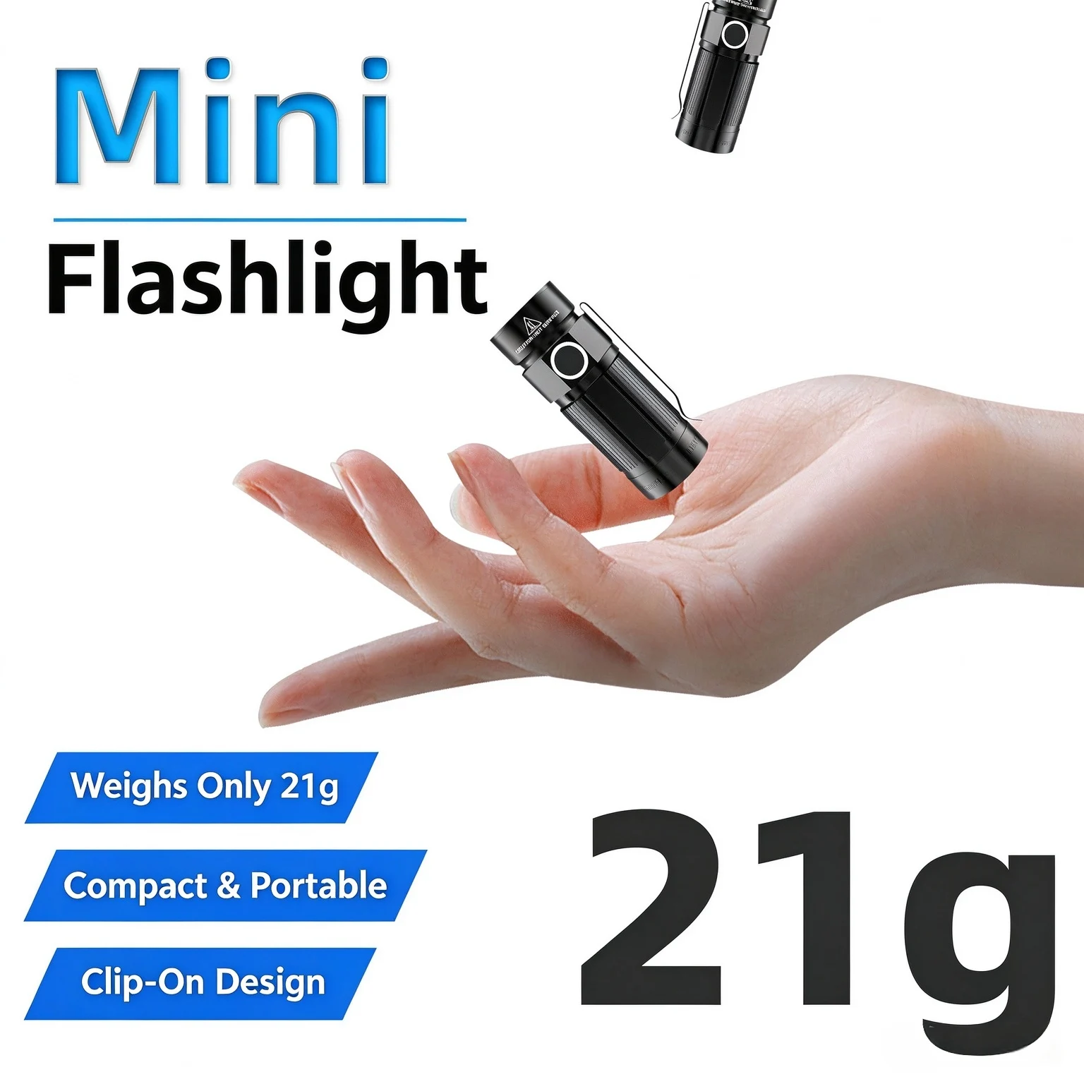 Mini 395nm UV Blacklight Flashlight Ultra-Portable Pocket Ultraviolet Torch 3 Modes Black Light Detector for Pet Urine Scorpion