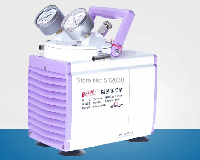 Pompa vakum Lab diafragma 0.50 baru gratis Minyak 30 L/menit 110V / 220V