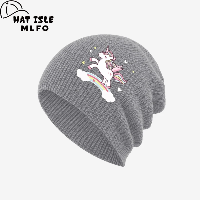 Halloween Vibe Kids Knit Beanie 1‑3Y Spooky Puppy Pumpkin Print Toddler Cold Hat Festival Party Children Headwear view 3