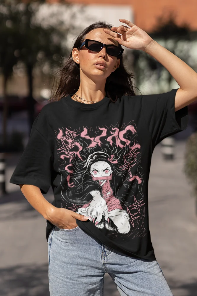 Nezuko T-Shirt Demon Slayer Kimetsu No Yaiba Anime Mitsuri Kanroji Tee All Size