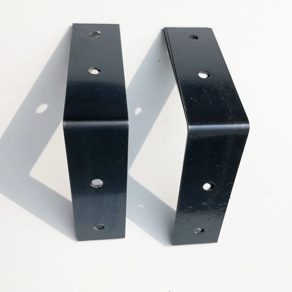 

4Pcs Black Iron L Shape Corner Brace Heavy Duty Shelf Brackets Screws Included Support Books Plants Kitchen Bedroom Bathroom