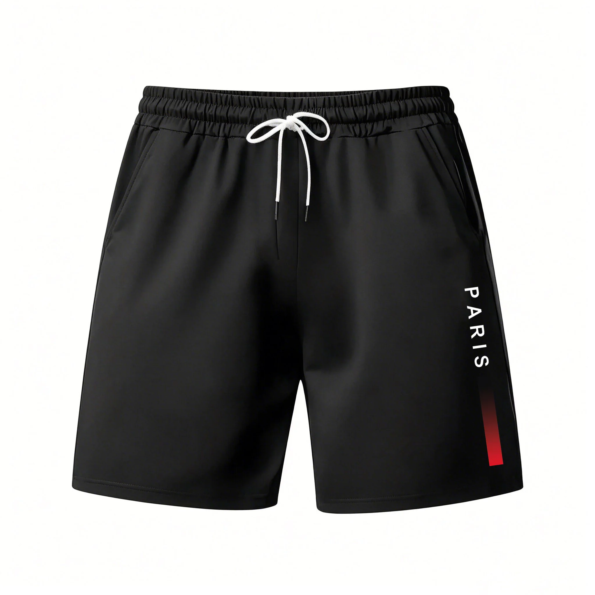 Mens Sports Pocket simple Drawstring Board Trunk Beach Short Pants Shorts Summer Thin Trousers Zippered Pocket Loose Sweatpants