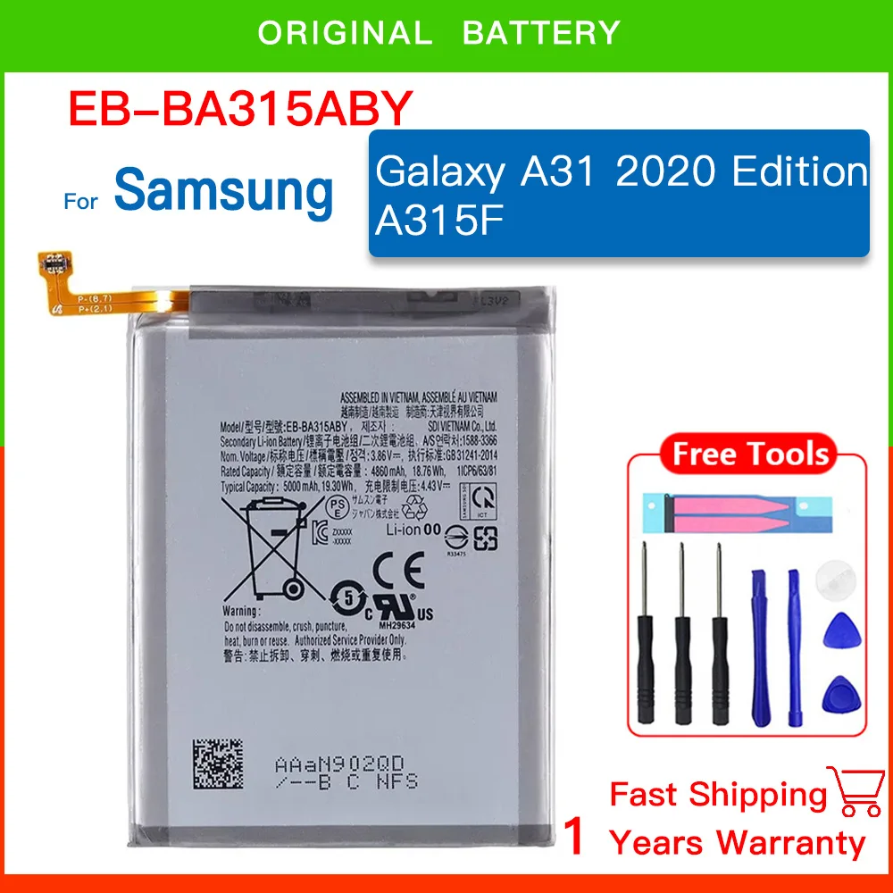 Brand New EB-BA315ABY 5000mAh Battery For Samsung Galaxy A32 4G A325f Phone Replacement High Quality Batteria+Tools