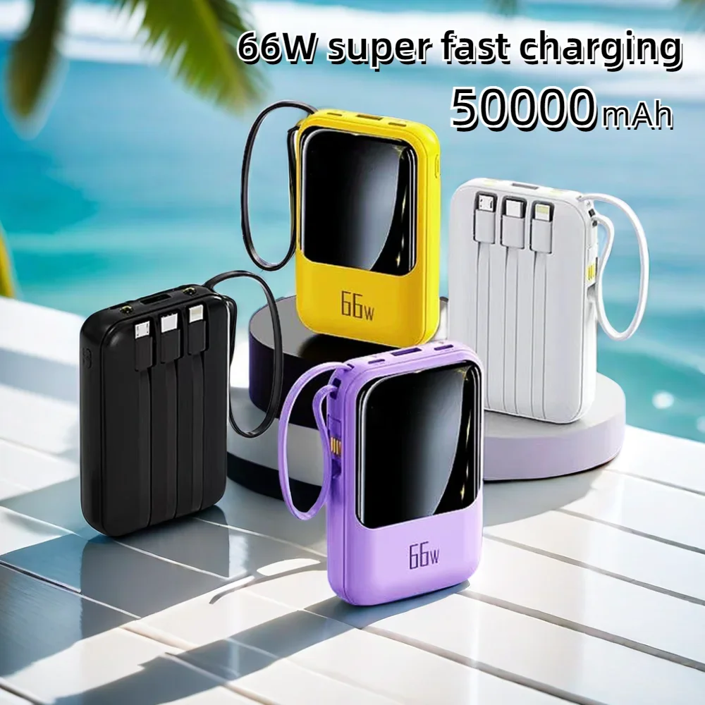 

66W ultra fast charging mobile power supply 50000mAh portable power bank