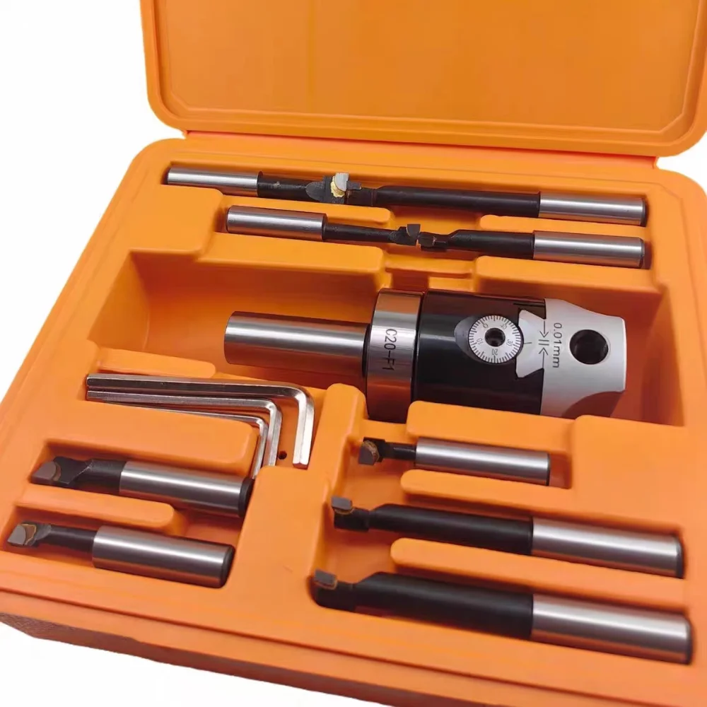 

F1-12-50mm Boring tools MT2 MT3 MT4 C20 C25 NT30 BT30 R8 tool holder12mm Draw Bars Boring Head Tool Set F1-50