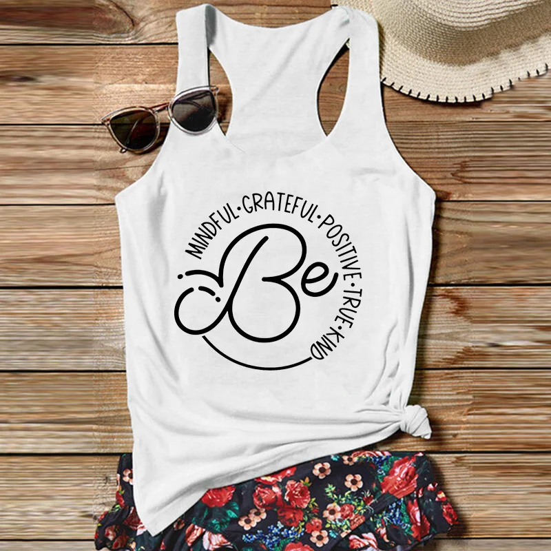 

Inspirational Tops Positive Vibes Shirts Positive Genuinely Kind Tank Top Heartfelt Gratitude Motivational Fashion Clothing