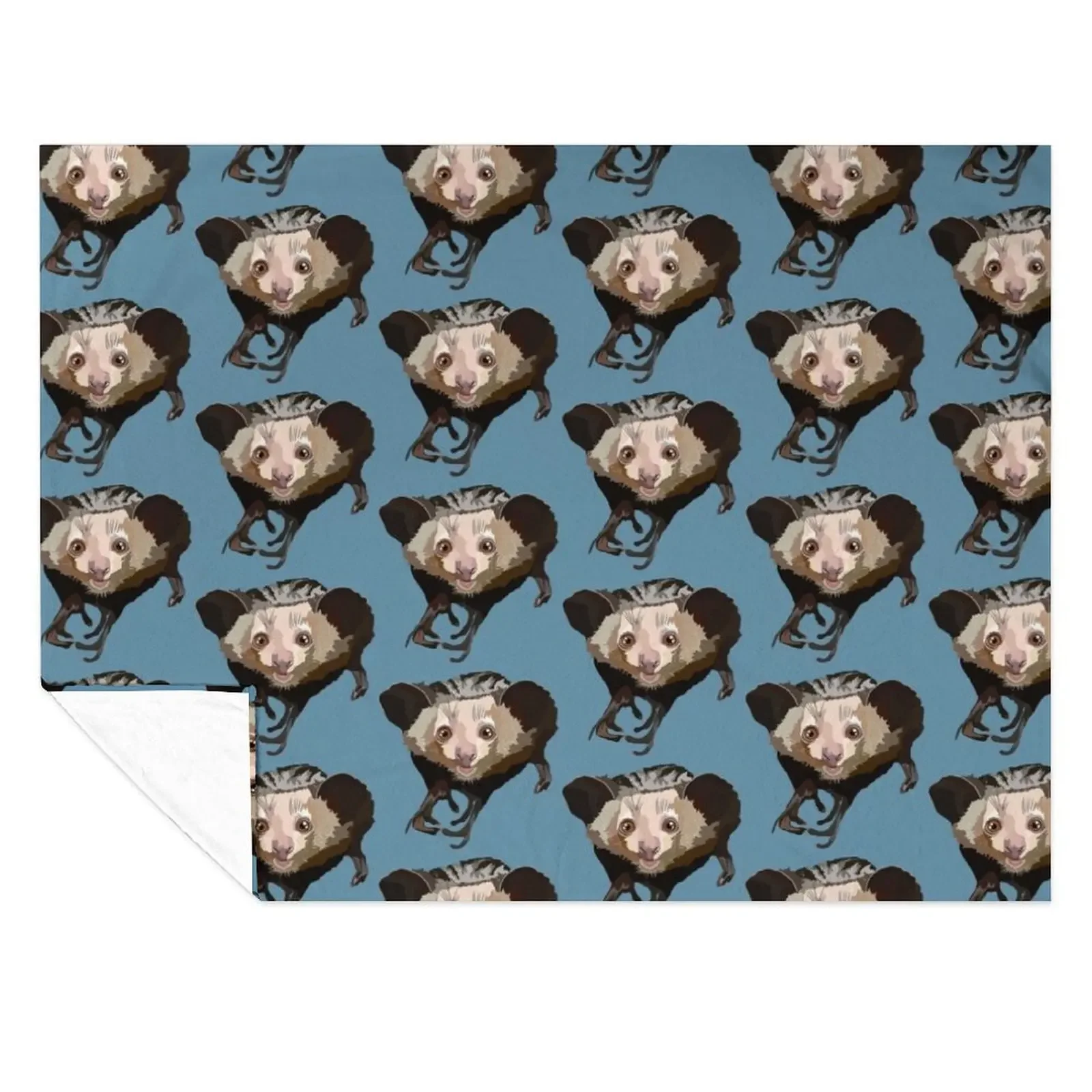 

A is for Aye Aye Throw Blanket Sofa Quilt Warm Camping Picnic Blankets