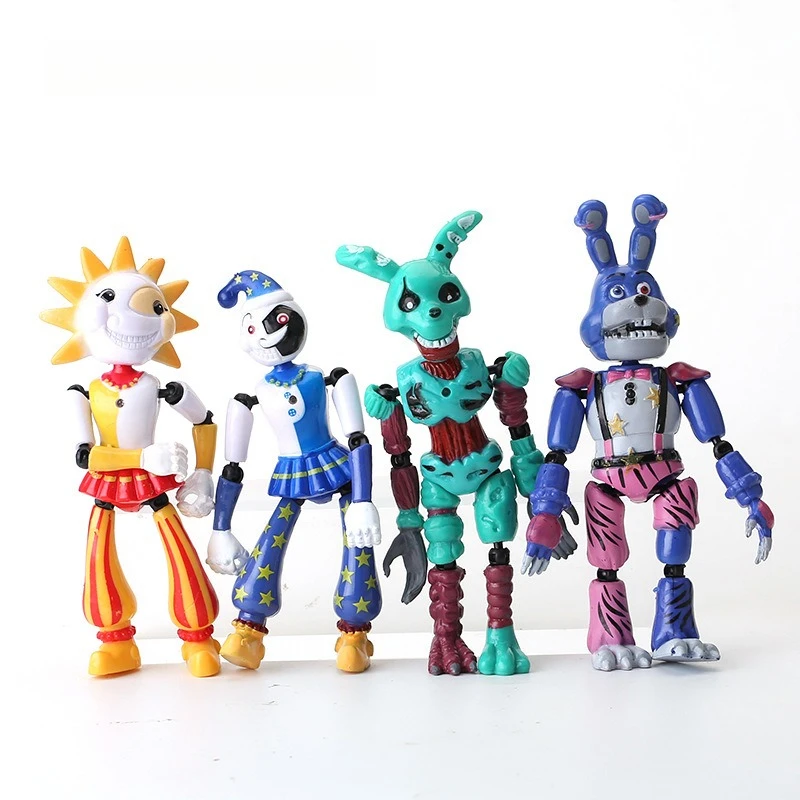 4 ピース/セット FNAF ファイブナイツアットフレディーズアクションフィギュアジョイント可動フィギュアおもちゃ PVC コレクション人形おもちゃ子供の装飾