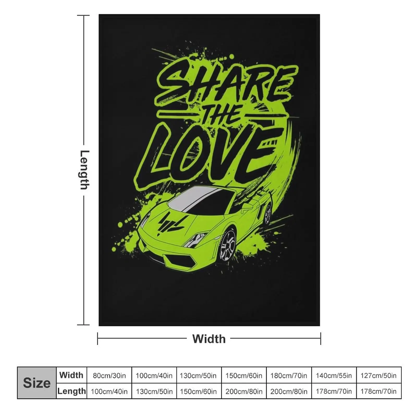 Share The Love Sharerghini Throw Blanket Custom Thins Blankets