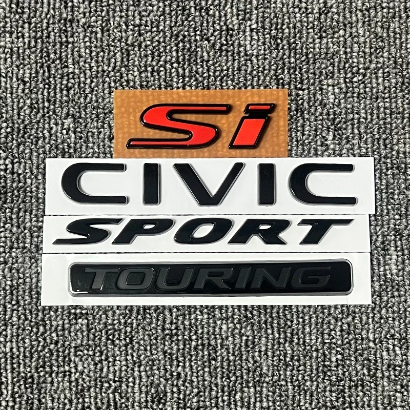 emblema-abs-3d-si-touring-para-tampa-do-porta-malas-preto-brilhante-para-civic-2022-2025-11ª-geracao-si-sport-acessorio-exterior-traseiro