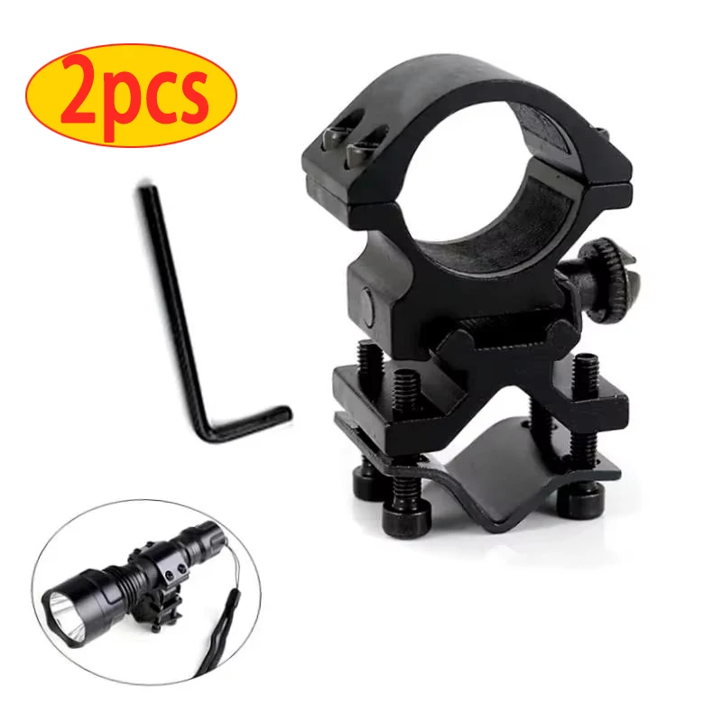 Universal Metal Rail Clip 25mm Ring 20mm Rail Gun Mount Tactical Flashlight Laser Torch Bracket For 501B C8 Hunting Flash Light