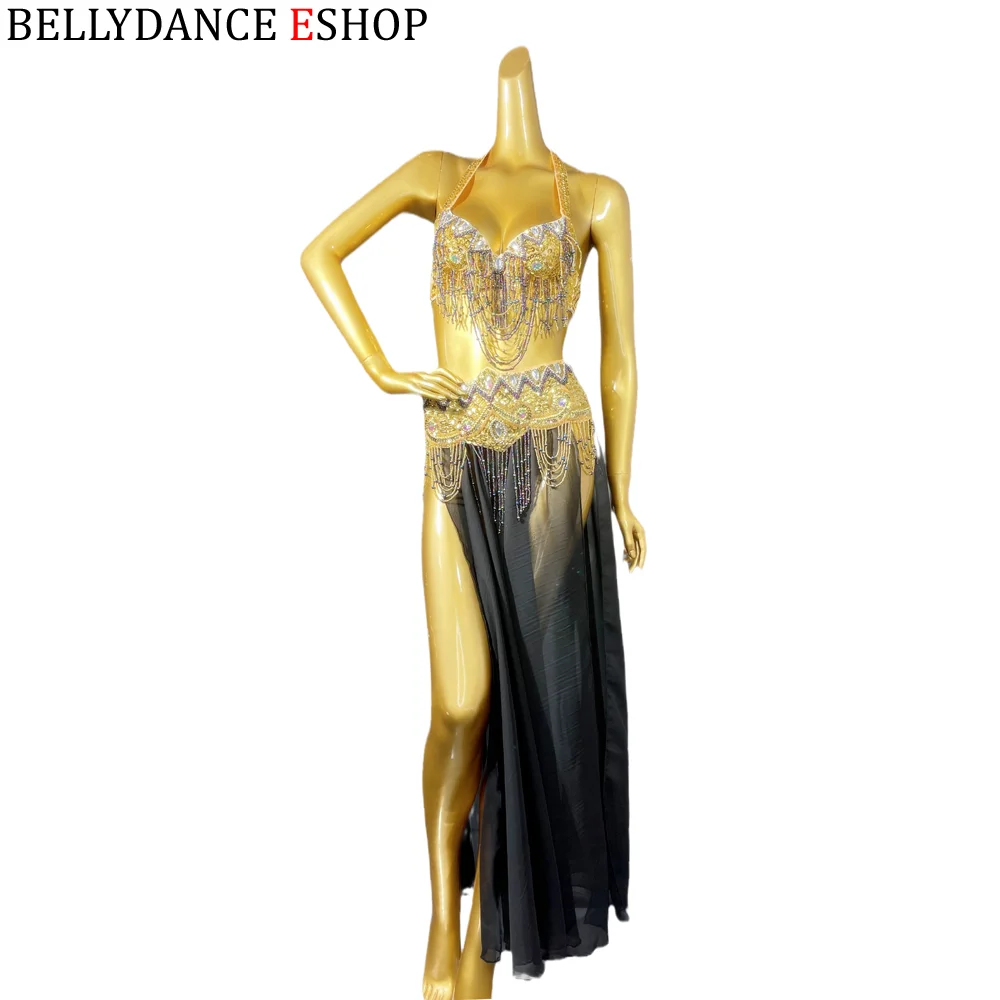 New Women Professiona Stage Performance Party Outfit Sequins BellyDancing Suit Sexy Holloween Carnival Dancer Costume Stage Wear