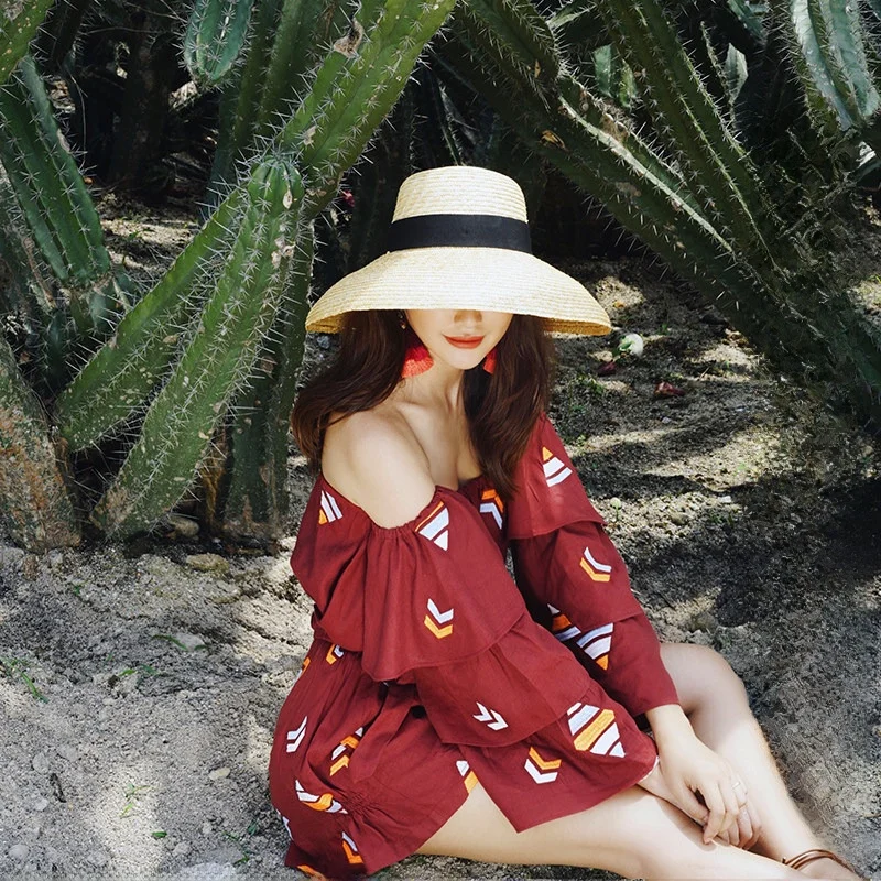 

Elwing Original Summer Print Two-Piece Set One oulder High Waist orts Women's Faion Ensemble Cotton Fabric ort Pants