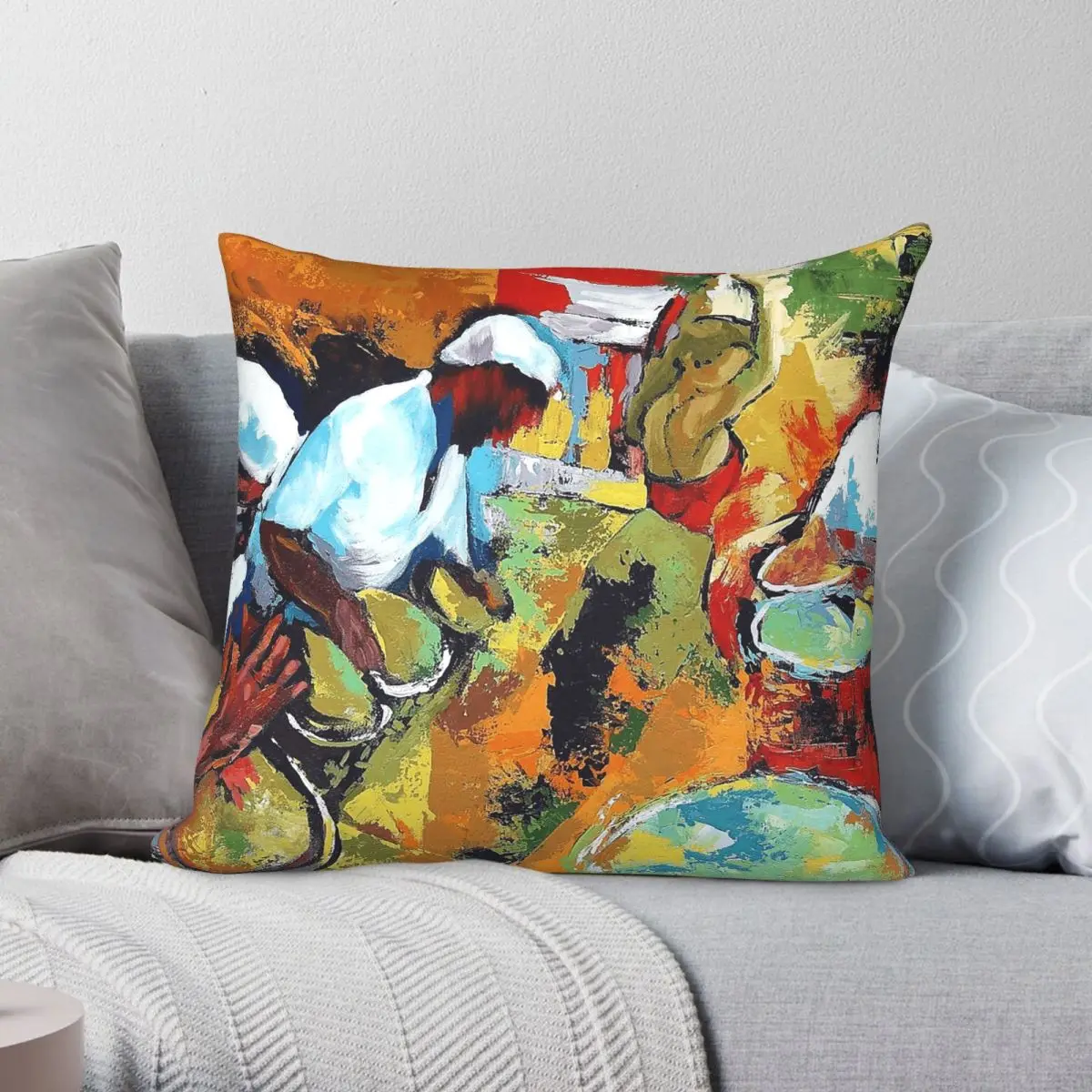 Puerto Rico Rumbeo Square Pillowcase Polyester Linen Velvet Pattern Zip Decor Sofa Seater Cushion Cover