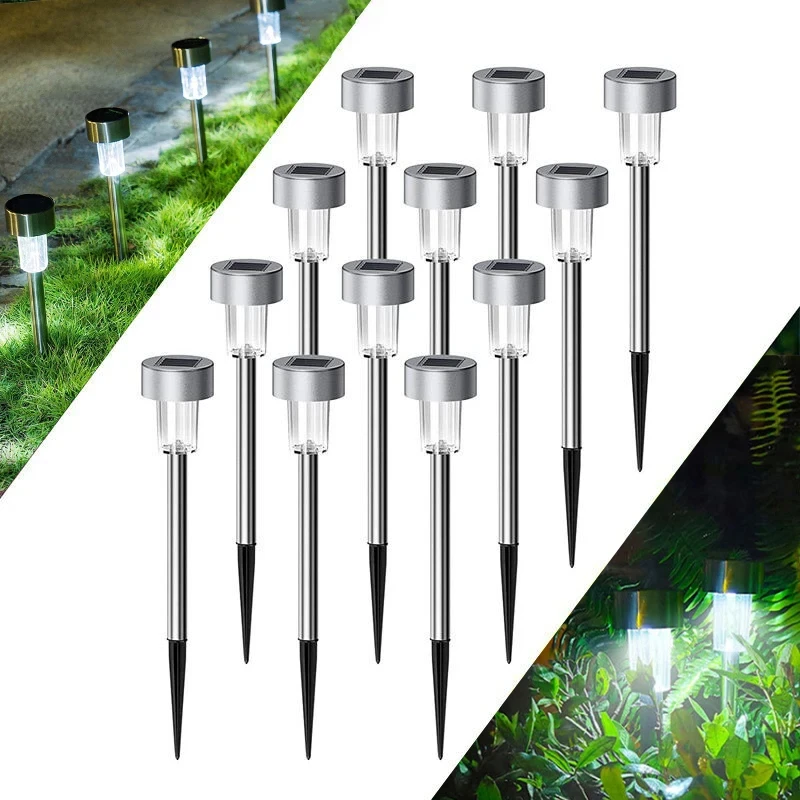 

Солнечное освещение, мини-наружный светильник для кемпинга, водонепроницаемый светильник для двора из нержавеющей стали, газон, двор, сад, дорожка, ландшафтный светильник