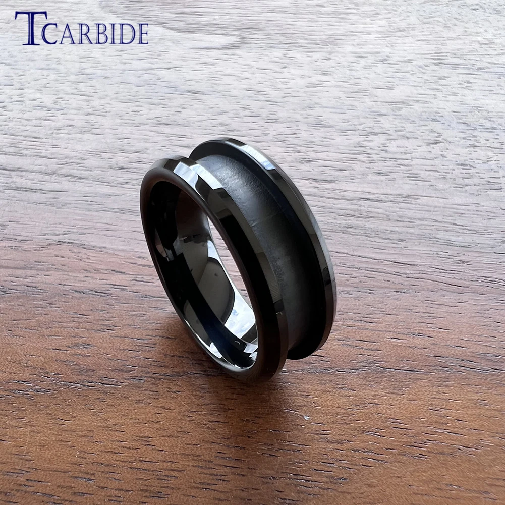 Wholesale Dropshipping 4/6/8mm The Most Popular Tungsten Carbide Ring Empty Blanks 2.0/3.0/4.0 Groove Beveled Polished Finish