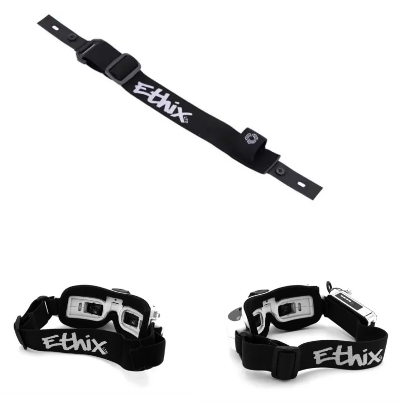 TBS Team Blacksheep ETHIX GOGGLE Strap HD V2 Black W Gray Logo dla DJI FPV Fatshark HDO SKYZONE SKY02X SKY04X SKY04L Drone