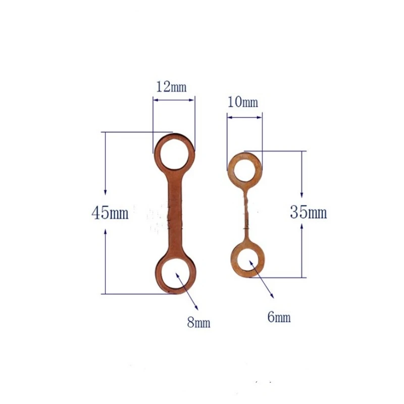 50PCS diesel oil return tube gasket M6 M8 M10 M12 oil pipe copper clamp pad, common rail injector repair tools