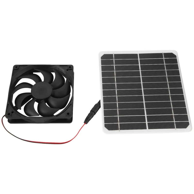 Solar Panel Fan Kit, 15W Solar Exhaust Fan Outdoor Waterproof, Portable Ventilator Exhaust Fan For Chicken House, Shed