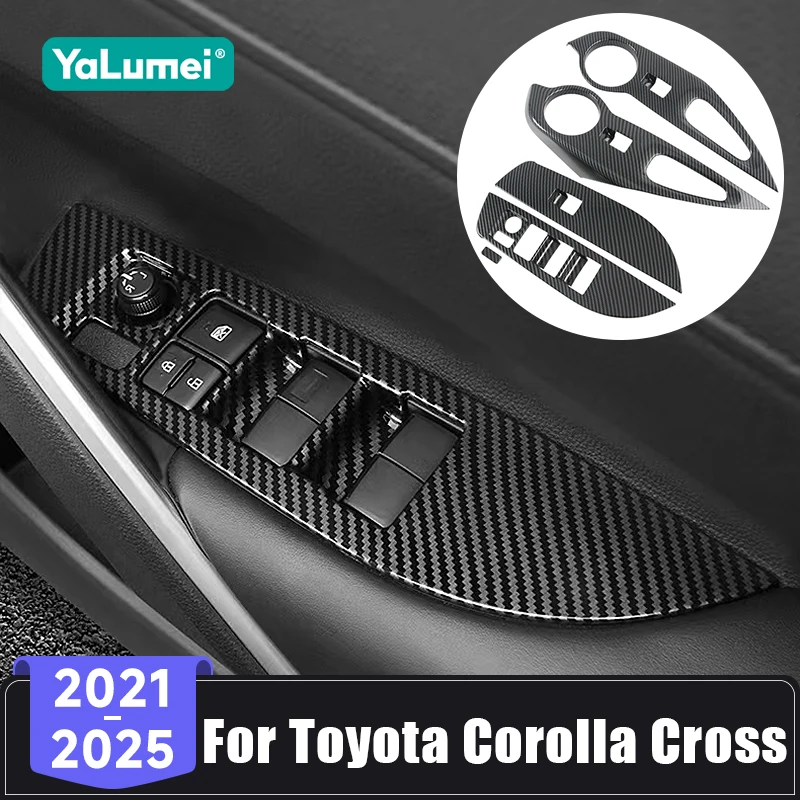For Toyota Corolla Cross XG10 Hybrid 2021 2022 2023 2024 2025 Car Armrest Window Lift Glass Button Control Switch Panel Cover