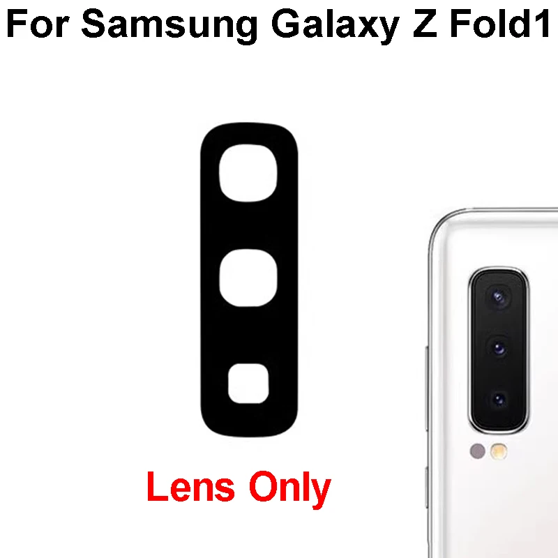 Rear Camera Lens Glass For Samsung Galaxy Z Fold1 2 3 4 5 Back Camera Glass Lens With Ahesive Sticker Replacement Repair Parts