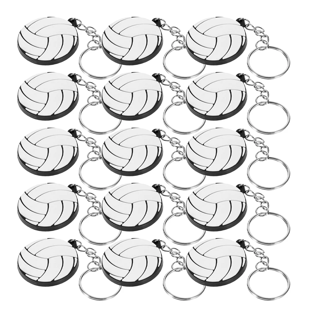 

15pcs PVC Keychain Sports Balls Volleyball Keyring Pendant Keychains Kids Keychain Bag Hanging Decor Backpack naments