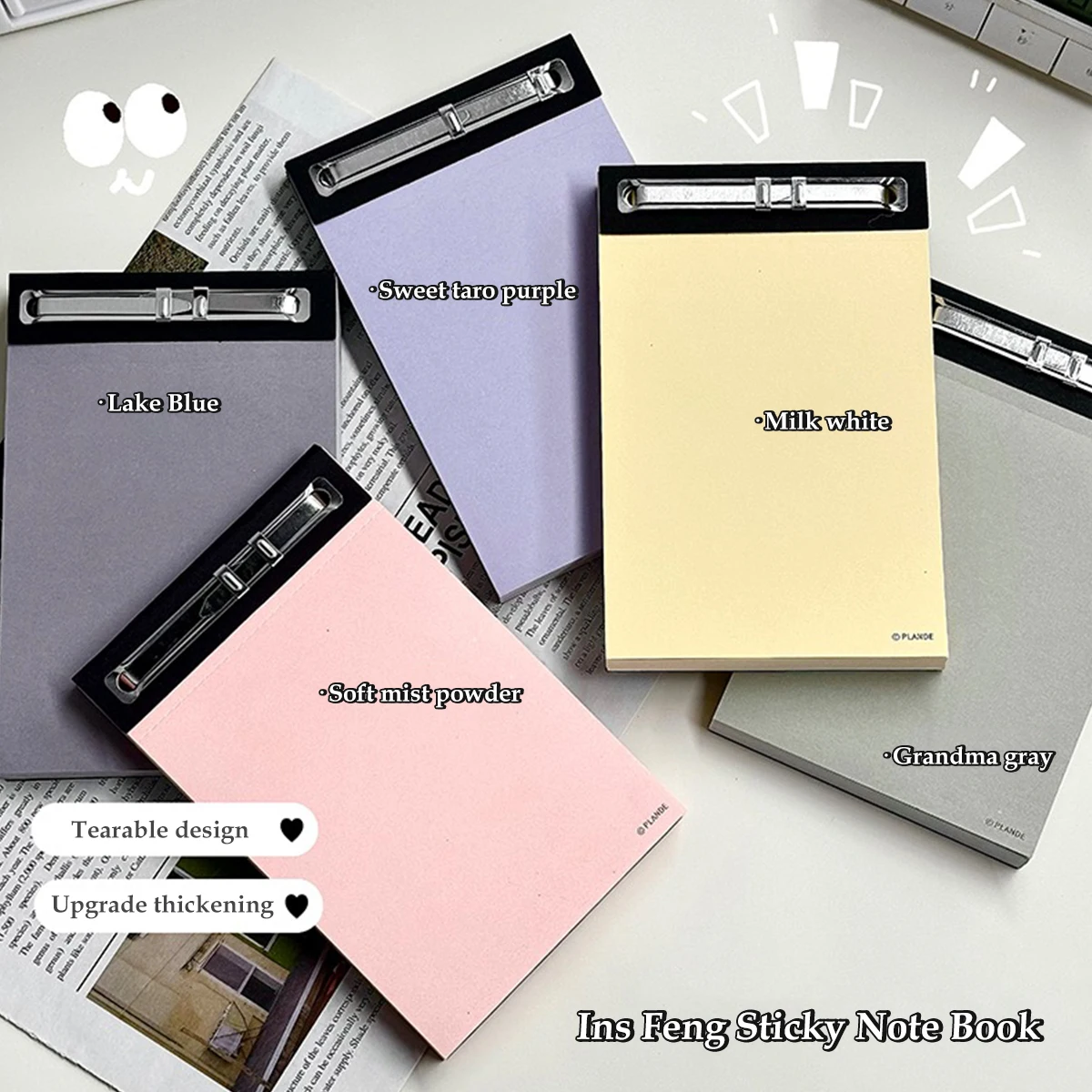75 Sheets of Plande Note Book Can Be Torn Student Study Memo Hand Account Non-adhesive Notepad Blank Note Book Pocket Stationery