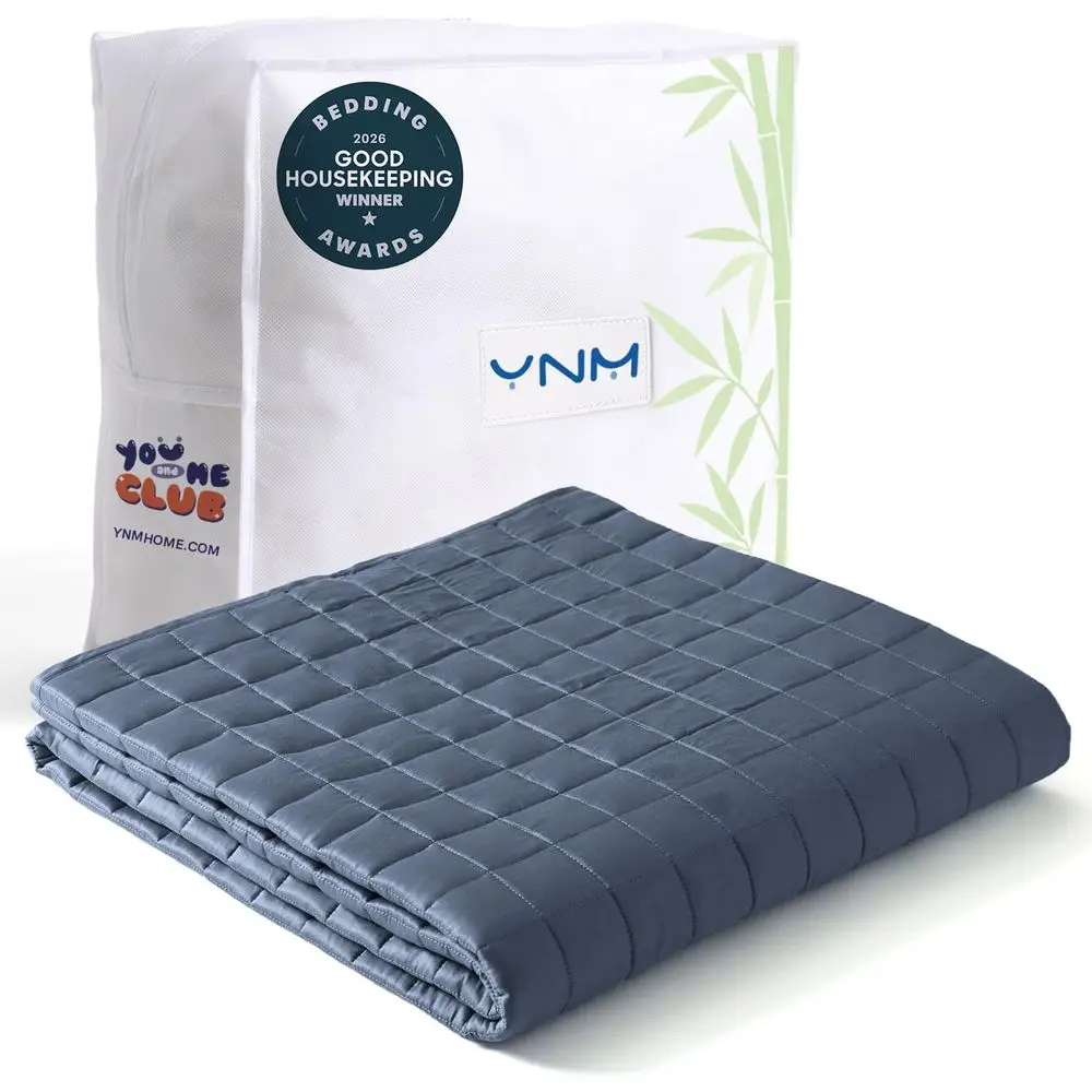 

Weighted Blanket for 140lbs, Twin/Full Size (48x72), 15 lbs, Blue Grey