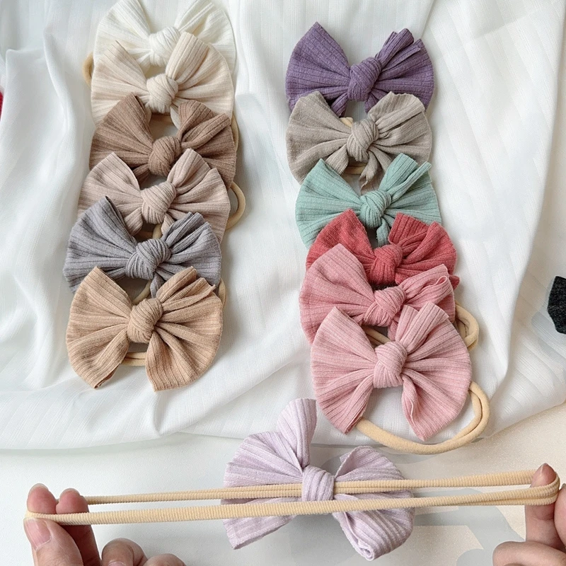 3pcs Baby Girl Bows Headband Newborn Turban Hairband Accessory Kids HairBand Outdoor Toddler Children HeadWrap Hair Accessories