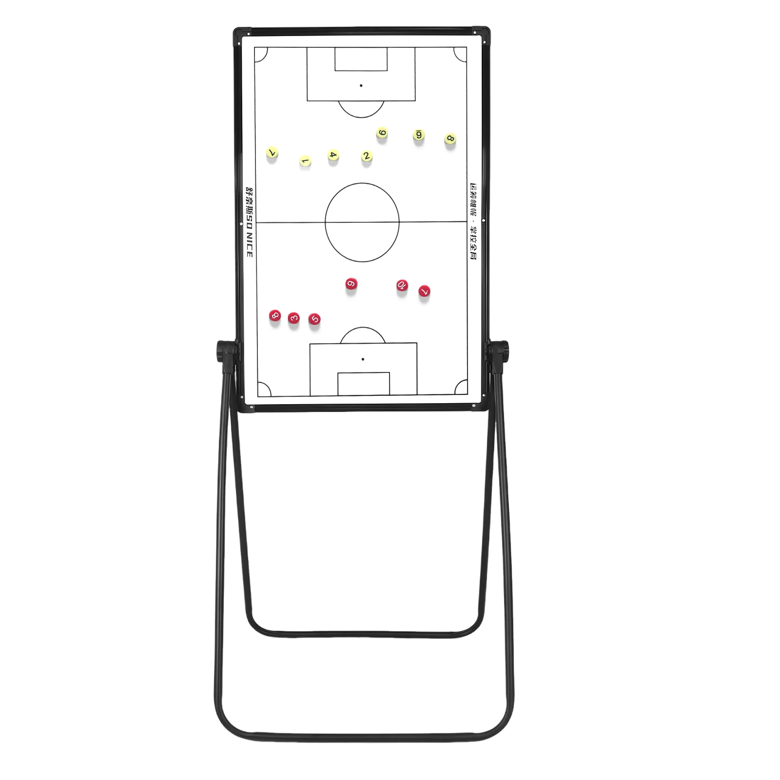 Papan Tulis Dry Erase 35in X 24in dengan Stand, Papan Tulis Pelatihan Olahraga, Tinggi Dapat Disesuaikan untuk Pelatih Bola Basket, Sepak Bola, dan Bola Voli
