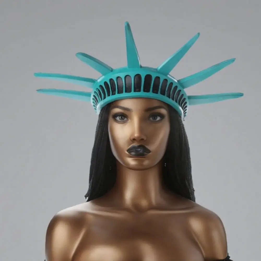 Luminous Freedom Statue Headband Masquerade Party Costume Accessory Statue of Liberty Props Torch Photography Prop