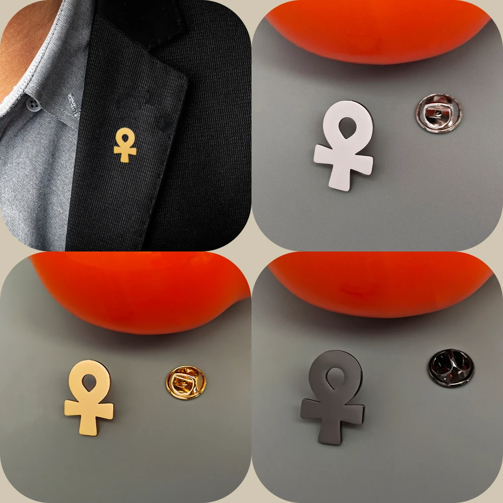 Anhe Symbol Brooch, Key To Life, Men'sand Women's Stainless Steel Amulets, Jewe…