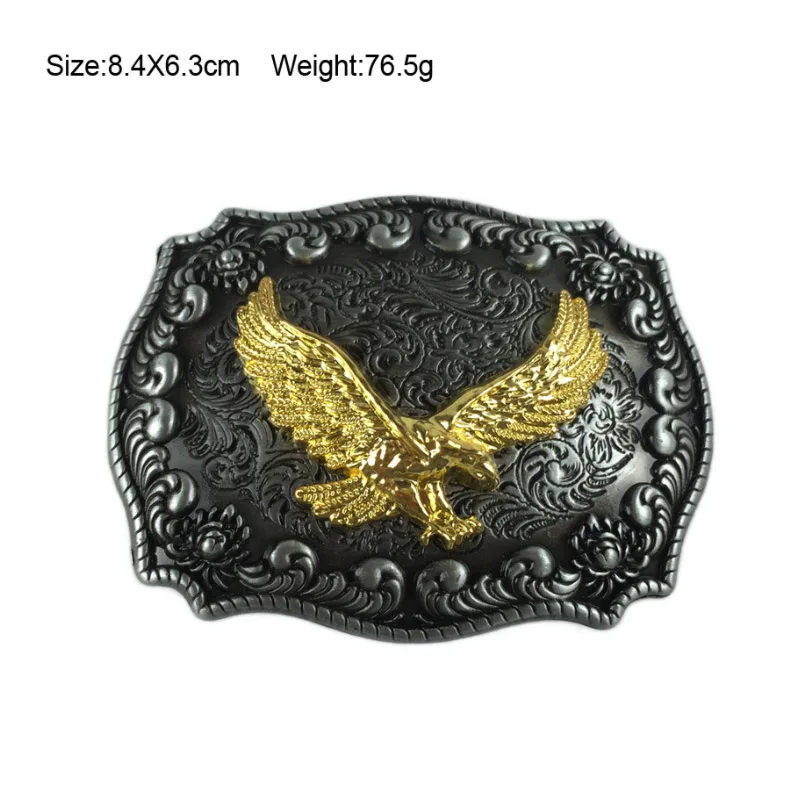 Retro Metalen Carving Eagle West Cowboy Gesp Super Cool Mannelijke Logo Jeans Accessoires Fit 3.8Cm-4Cm riem Beste Man Gift